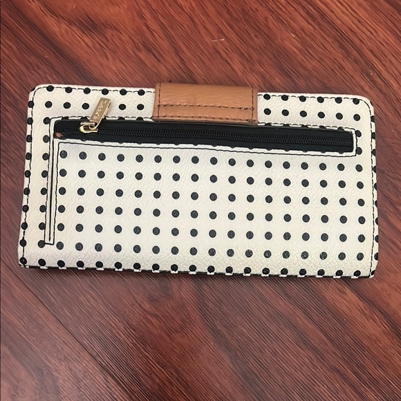 Fossil Black and White Polka Dot Wallet - Picture 5 of 5